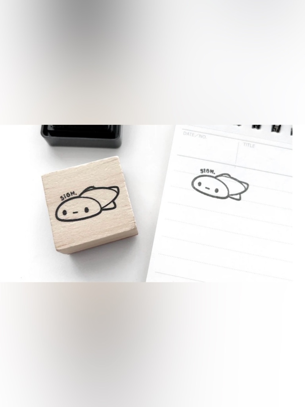TheCoffeeMonsterzCo Sigh. - Wooden Stamp